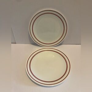 Corelle Classic Red Cafe Dinner Plates 10.25 Inches Set of Two